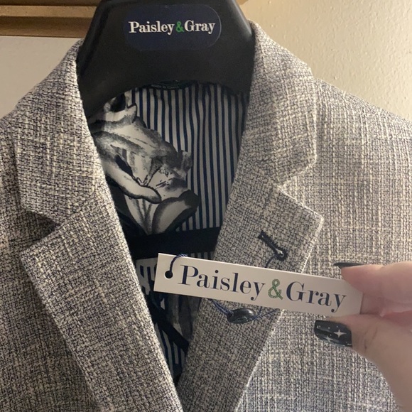 Paisley & Grey Men’s Slim Fit Suit Jacket. - Picture 4 of 5